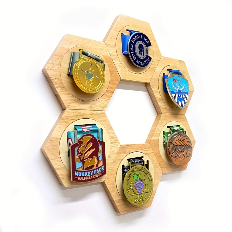 6Pack Hexagonal Wooden Medal D - огляд і ціна Sustainable Living Eco Friendly