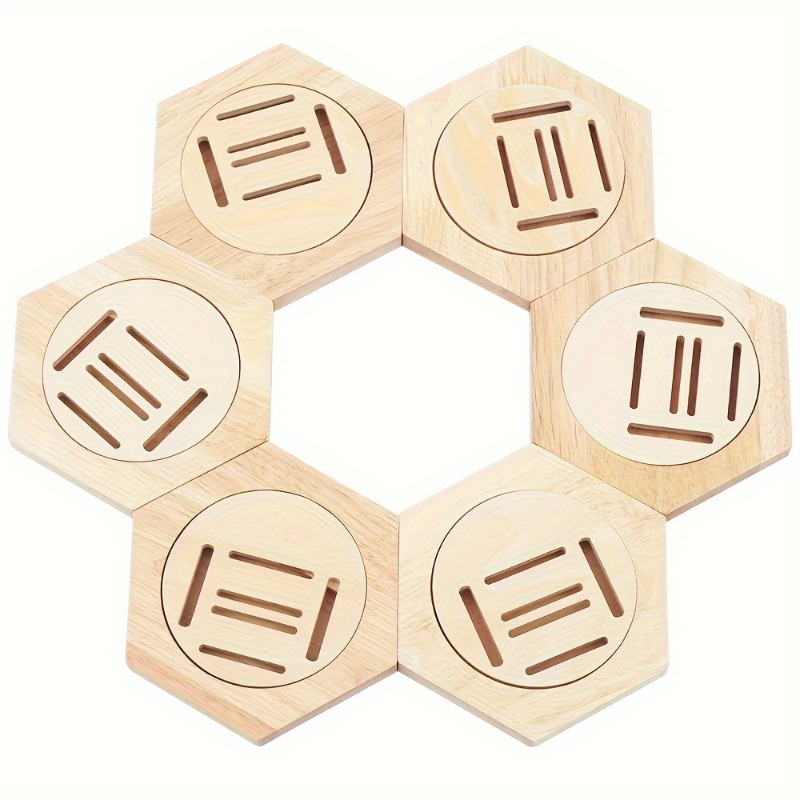 6Pack Hexagonal Wooden Medal D - огляд і ціна Sustainable Living Eco Friendly