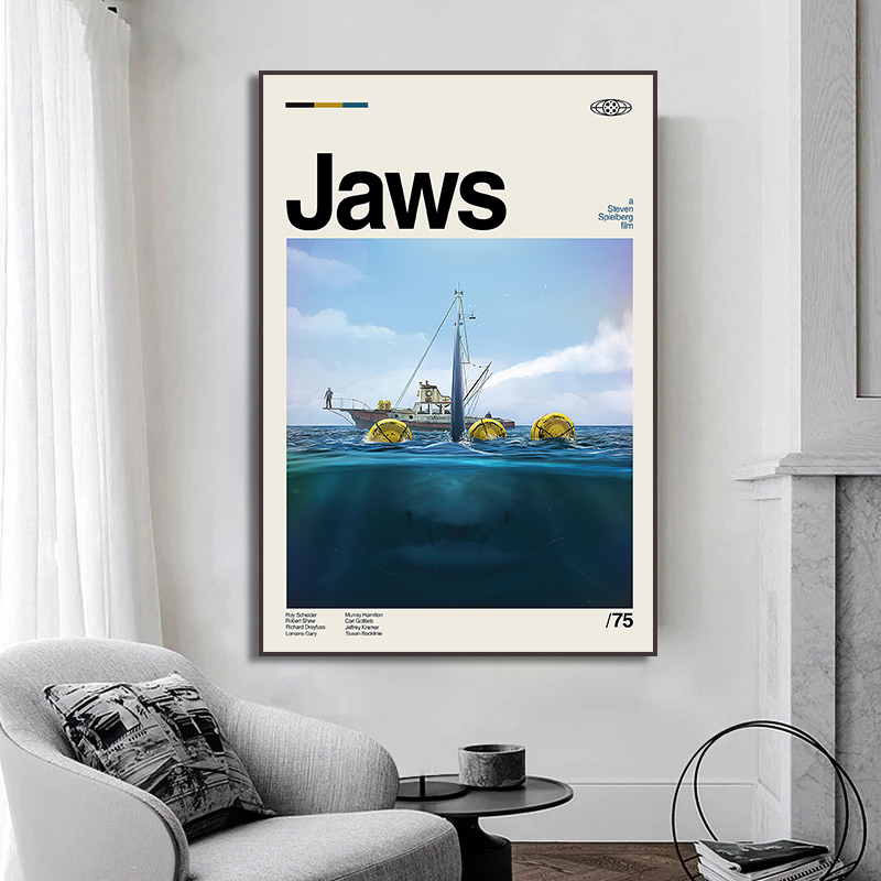 Jaws Posters  Shark Canvas Pai - огляд і ціна Sustainable Living Eco Friendly