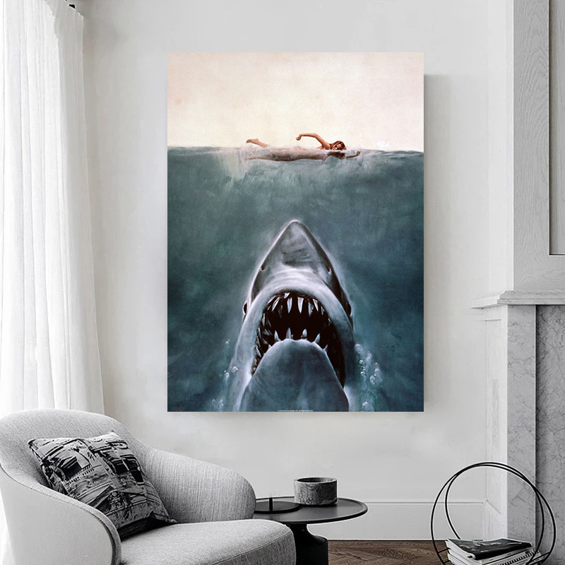 Jaws Posters  Shark Canvas Pai - огляд і ціна Sustainable Living Eco Friendly